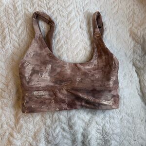 Lululemon Athletica Shimmering Brown Sports Bra